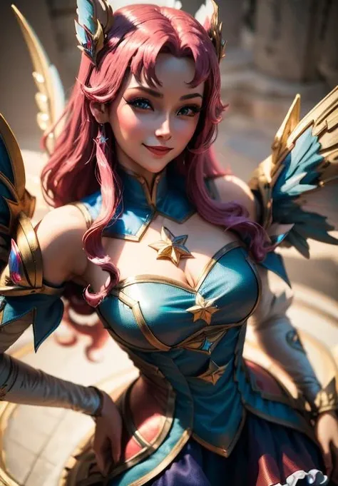 <lora:star_guardian_kaisa:0.8>, star_guardian_kaisa, solo, evil smile,, (masterpiece, best quality, absurdres, detailed, ultra-detailed:1.3)
