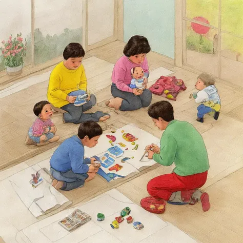 <lora:妿å¯ä»¥ï¼è¯·ææçå¨ç«¥å¹´é:0.75> children's illustration