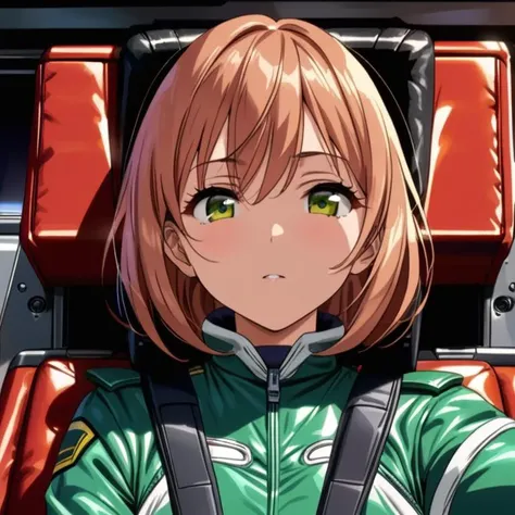 masterpiece,best quality,ultra detail, gundamwingcockpit,girl,face focus,holding joystick,seatbelt,pilot suit, shiny eyes<lora:gundamwingcockpitXL2:0.7>,upper body,nishizumi miho