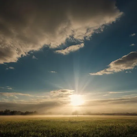 cinematic film still of  <lora:volumetric lighting:1> volumetric lighting style
a field with a sky and sun in the background,flower,outdoors,sky,cloud,no humans,grass,scenery,field,landscape , volumetric lighting, haze light, fog light, beam light, ray light, god ray light, beam light, shaft light, crepuscular rays, shallow depth of field, vignette, highly detailed, high budget, bokeh, cinemascope, moody, epic, gorgeous, film grain, grainy
