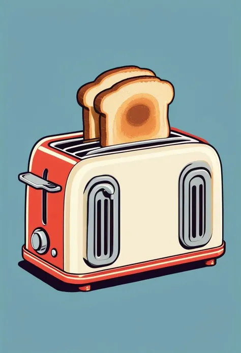 retro_tshirt, a retro toaster, flat, frame,( square:1.1), (white outline:1.2) <lora:retro_tshirt:1>