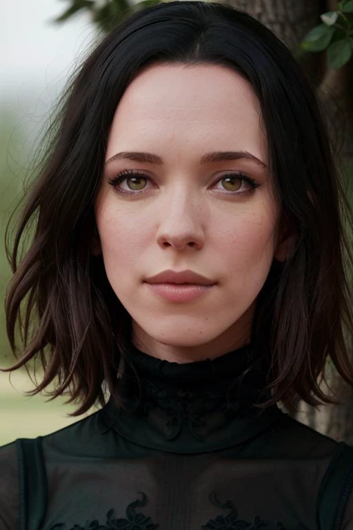 <lora:rebeccahall:0.6>,,rebeccahall, , photo of a woman, ((dark green hair, short hair)), ((outdoors, detailed fantasy city, turtleneck bodysuit, cape)),serious, ((dark lipstick, heavy eyeliner, heavy eye shadow, blush, goth makeup)), ((best quality, masterpiece, extreme details, high resolution):1.2),((detailed eyes, beautiful eyes, detailed face, beautiful face):1.2)