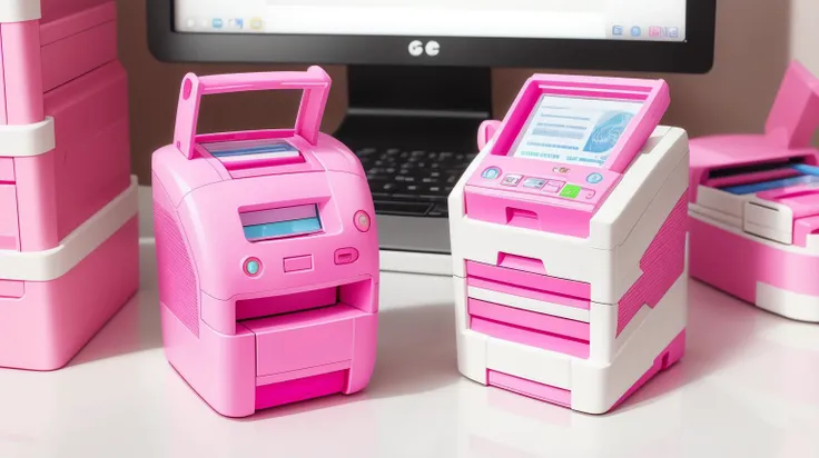 Pink colored <lora:BarbieCore:0.8> BarbieCore Scanners, (shiny plastic:0.8), (pink plastic:0.9), anime style