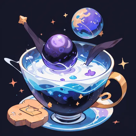 game icon institute, game icon, purple, blue, cosmic planet in a cup,  sparkle, black background  <lora:game%20icon%20institute_yanjiusuopingzi_v3-000020:0.8>