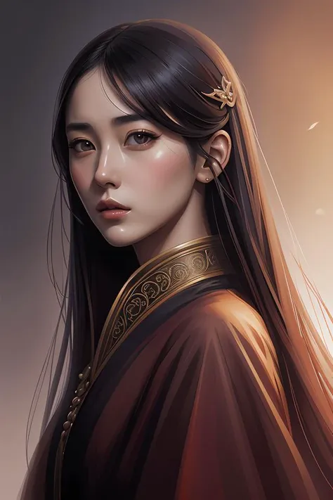 beautiful women with oriental faces, character portrait, sharp, digital matte painting, by greg rutkowski, trending on artstation