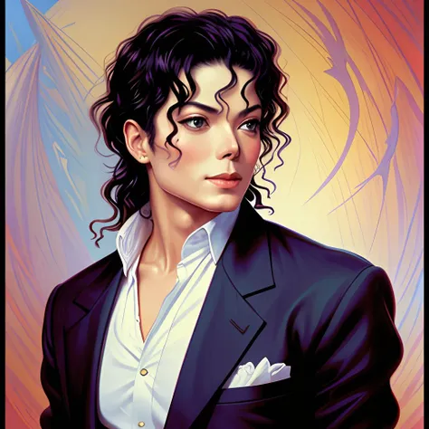 michael jackson 1 9 8 3 portrait, fantasy, regal, intricate, by stanley artgerm lau, greg rutkowski, thomas kindkade, alphonse mucha, loish, norman rockwell