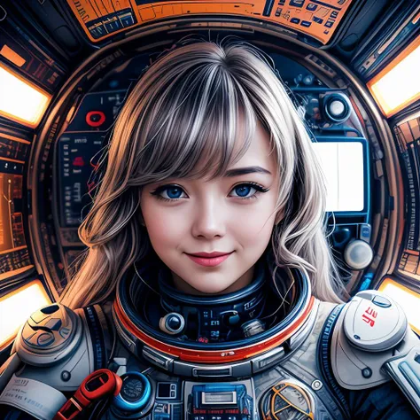 portrait512 Cyborg512 Tay512, electronics, motors, wires, buttons, lcd,
abstract dream, space, intricate, grand scale, alone, cinematic film still, insane detail, sharp focus, depth of field, realistic lighting, (realistic perspective), complex, (multiple subjects), 4k HDR,
<lora:add_detail:0.5> <lora:more_details:0.25> <lora:FantasyWorldV1:0.25>