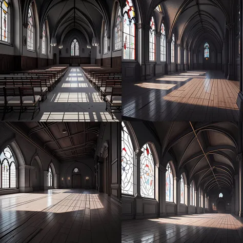 cinematic movie scene, 2 0 0 mm wide shot, precise architectural rendering, interior of a dark gloomy catherdal made from bones skulls skin and wires, gothic architecture, detailed illustration, moody atmospheric lightng sharp focus, concept art, unreal engine, octane render, god rays h 7 6 8