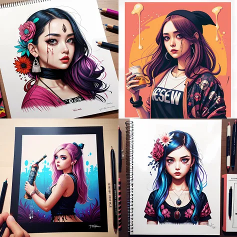 zombie dripping swag, tristan eaton, victo ngai, artgerm, rhads, ross draws