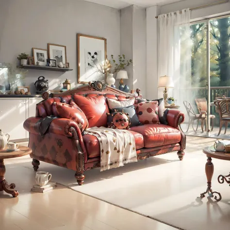<lora:LadybugAI:1>, LadybugAI sofa