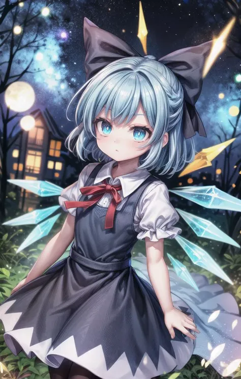 Snow fox, long hair, deep dark blue hair, blue earphones, soft, masterpiece, collar, 1girl, succubus, vampire, pubic tattoo, fluffy, full body, shy, scared, bisexual female, female child, blue eyes, glowing eyes, animal hands, fantasy, furry female, furry with furry, ((full moon, blue moon:1.45)), (small breasts:1.35), SFW, ((1girl, 10 year old forever:1.55)), ((winter hoodie, long hoodie:1.57)), (fangs:1.53)