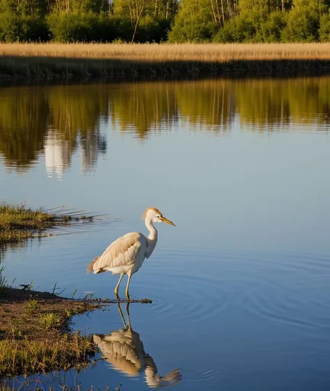 <b3b31b>, nature, Warm light, upper body, High definition, Olympus OM1 sharp focus, f 3.4, Reflected in the water 