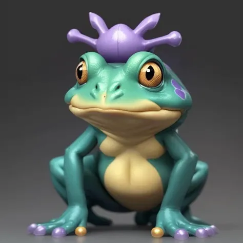 pmmkr2024, magic, anime, cartoon, creature, best quality, trending on artstation, masterpiece, cute, purple frog, pokemon