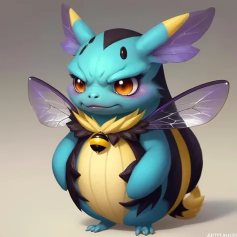 pmmkr2024, magic, anime, cartoon, creature, best quality, trending on artstation, masterpiece, cute, bee, colorful