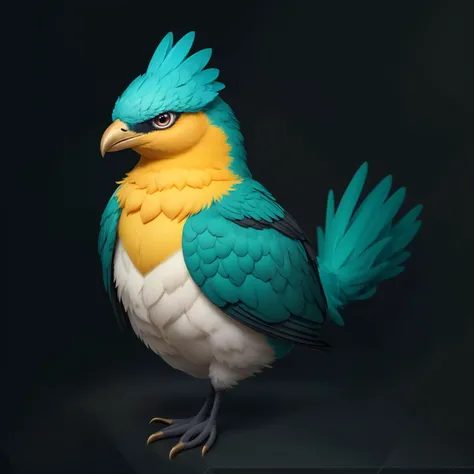 pmmkr2024, 1 animal, creature, best quality, trending on artstation, masterpiece, vibrant colors, bird, cute