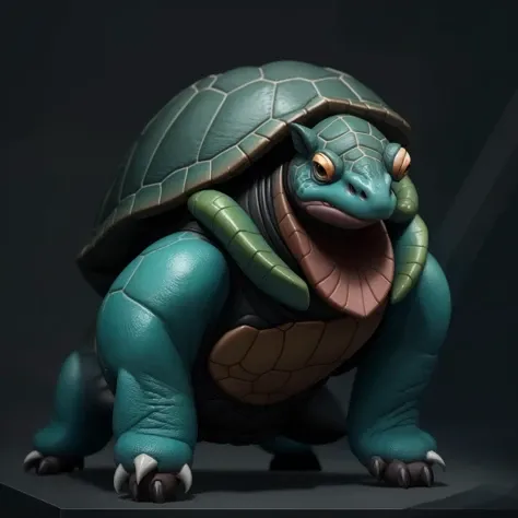 pmmkr2024, 1 animal, creature, best quality, trending on artstation, masterpiece, vibrant colors, turtle