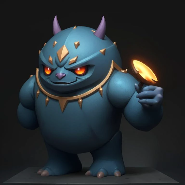pmmkr2024, magic, anime, cartoon, creature, best quality, trending on artstation, masterpiece, cute, rock golem