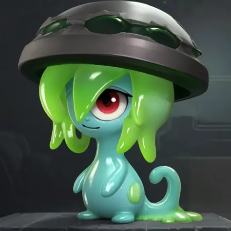 pmmkr2024, slime creature, big eyes, cute