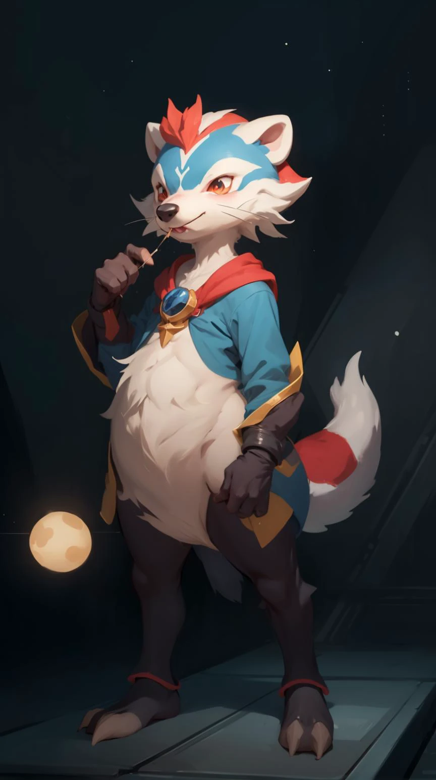 <lora:pmmkr2024:0.8>pmmkr2024 (Badger:1.3), magic, anime, cartoon, creature, best quality, cute, in space station, (Masterpiece:1.3) (best quality:1.2) (high quality:1.1)