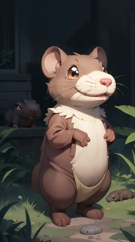 <lora:pmmkr2024:0.8>pmmkr2024 (Pocket gopher:1.3), magic, anime, cartoon, creature, best quality, cute, in armory, (Masterpiece:1.3) (best quality:1.2) (high quality:1.1)