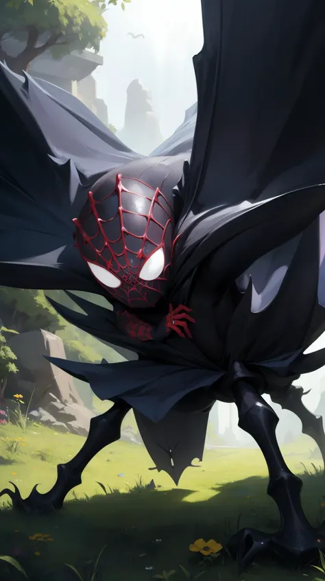 <lora:pmmkr2024:0.8>pmmkr2024 (Spider:1.3), magic, anime, cartoon, creature, best quality, cute, in meadow, (Masterpiece:1.3) (best quality:1.2) (high quality:1.1)