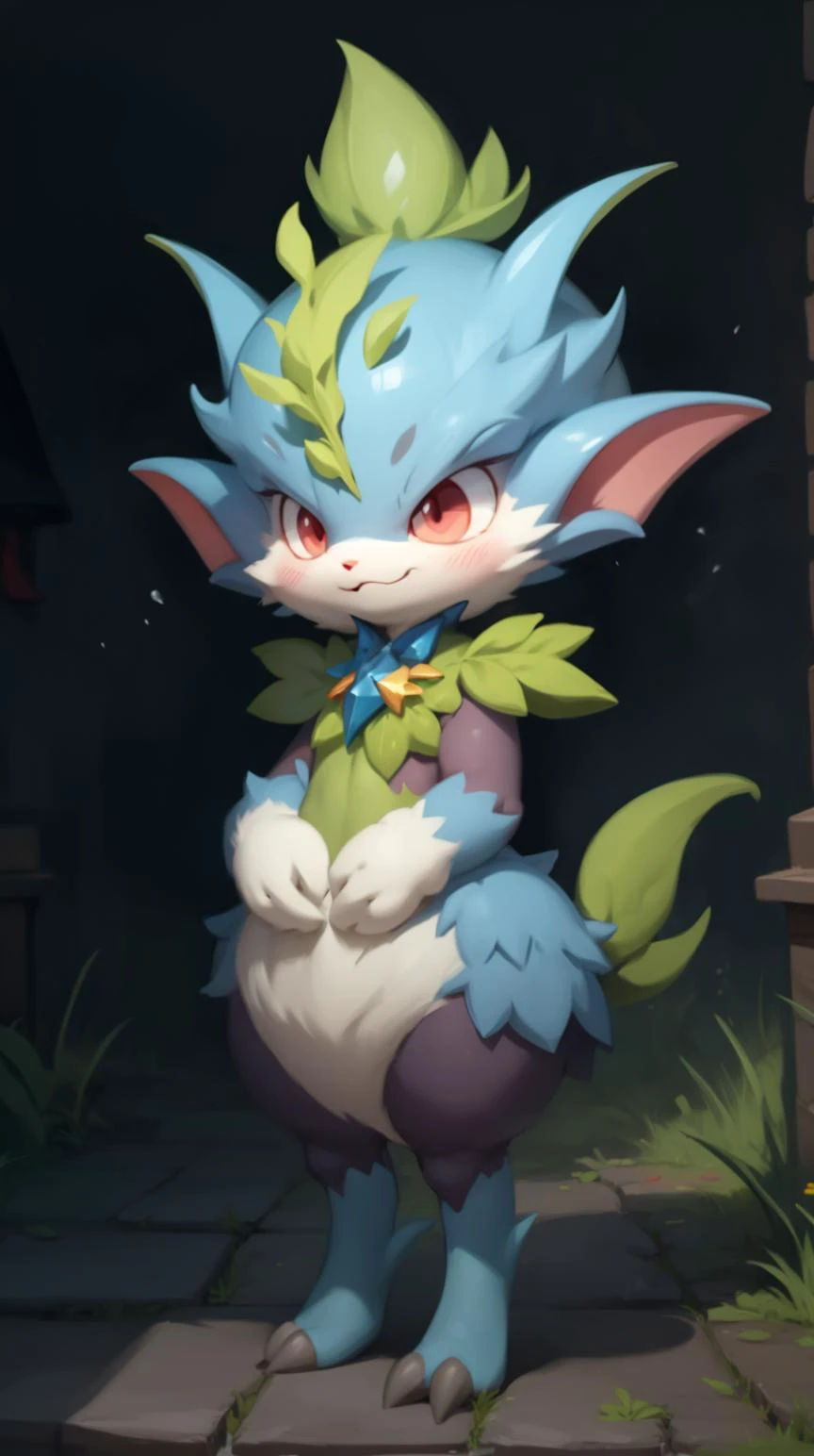 <lora:pmmkr2024:0.8>pmmkr2024 (Imp:1.3), magic, anime, cartoon, creature, best quality, cute, in dam, (Masterpiece:1.3) (best quality:1.2) (high quality:1.1)