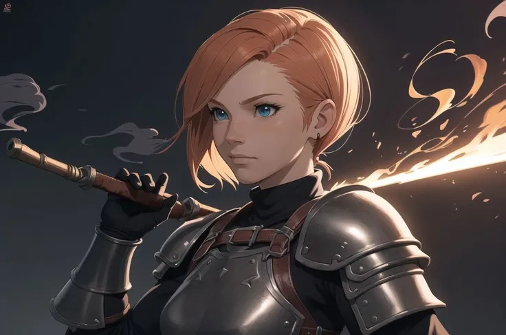 fantasy ninja, detailed leather armor , feminine, female, 1girl, high detail, (final fantasy tactics: 1.21), masterpiece, (amazing quality: 1.1), (detailed: 0.91), cinematic lighting, dof, masterful shading, beautiful figure, cinematic lighting, war, weapons, smoke and ash,