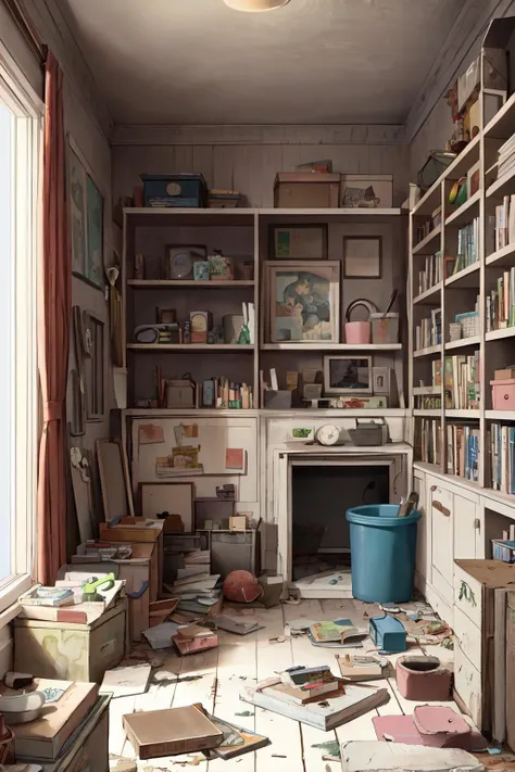 <lora:ARWchildreninterior:1>, childreninterior room, indoor, room, pastel color wallpaper,
(best quality, masterpiece, RAW photo,ultra-detailed:1.2), <lyco:GoodHands-beta2:1.0>, 1girl, full body, (Clutter-Home:1)