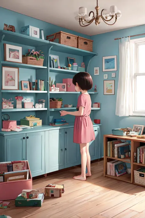 <lora:ARWchildreninterior:1>, childreninterior room,  indoor, room, pastel color wallpaper,
(best quality, masterpiece, RAW photo,ultra-detailed:1.2), <lyco:GoodHands-beta2:1.0>, 1girl, full body, (Clutter-Home:0.8)