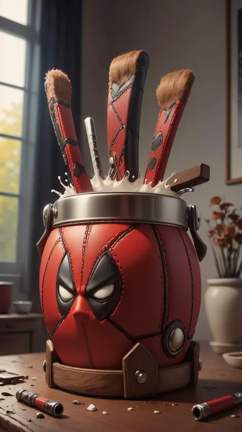 <lora:DeadpoolStyle:1> DeadpoolStyle an overflowing ashtray, (leather:0.6), (Masterpiece:1.3) (best quality:1.2) (high quality:1.1)