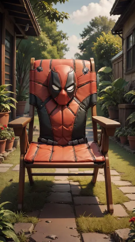 <lora:DeadpoolStyle:1> DeadpoolStyle Lawn chair, (leather:0.6) <lora:add_detail:0.5>, (Masterpiece:1.3) (best quality:1.2) (high quality:1.1)