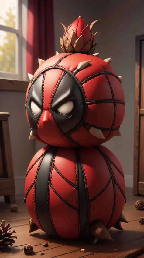 <lora:DeadpoolStyle:1> DeadpoolStyle pinecone, (leather:0.6), (Masterpiece:1.3) (best quality:1.2) (high quality:1.1)