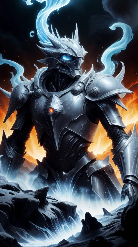 <lora:GalacticEmpireStyle:0.7> GalacticEmpireStyle, white, (style-swirlmagic:0.8), portrait, solo, (full body:0.6), detailed background, detailed face, (renaissance theme:1.1)    elemental fiery armored fighter, [heavy armor:molten rock:2], covered in molten rock,   magma,  steam,  pyromania, glowing aura, floating particles, ashes, lava pools in background,   epic cataclysmic atmosphere,, hi-tech plastic, worldofice (style-swirlmagic:0.8), portrait, solo, (full body:0.6), detailed background, detailed face, (renaissance theme:1.1)    elemental fiery armored fighter, [heavy armor:molten rock:2], covered in molten rock,   magma,  steam,  pyromania, glowing aura, floating particles, ashes, lava pools in background,   epic cataclysmic atmosphere,, frozen, fantasy, scifi, magical, frosty <lora:WorldofIce:0.7>