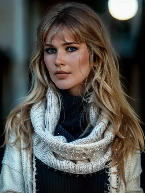 Claudia768 , +++(close up face portrait),  turtleneck, black ripped jeans, , sunset, detailed eyes, photography, trending on artstation, sharp focus, studio photo, intricate details, highly detailed, by greg rutkowski    <lora:Claudia768:0.7>