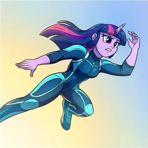 score_9_up, score_8_up, score_7_up, dynamic pose, cowboy shot, perspective control, 1girl, human, Twilight Sparkle, unicorn, diving suit
, <lora:Sumin6301_Artist_Style:.6>, sumin6301