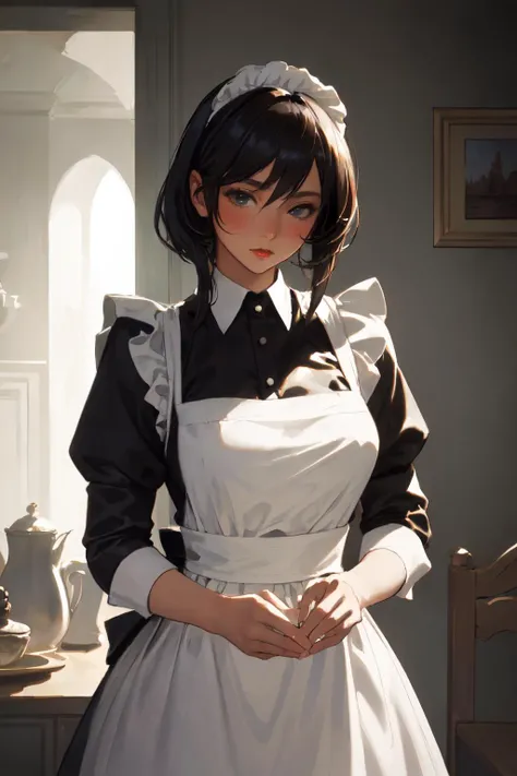 1 beautiful  young woman
maid 
Keith Parkinson
(masterpiece, best quality),