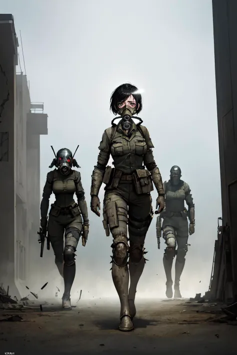 face of 1 woman
closeup
sad
war, battle
post-apocalyptic
short hair
gas mask
dramatic lighting
realistic face
(masterpiece, best quality)