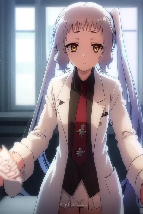 korewaariel, <lora:korewa ariel s2-lora-nochekaiser:1>,
ariel, long hair, twintails, (brown eyes:1.5), white hair,
BREAK necktie, red necktie, labcoat, (white labcoat:1.5), shirt, black shirt, collared shirt,
BREAK indoors, classroom,
BREAK looking at viewer, (cowboy shot:1.5),
BREAK <lyco:GoodHands-beta2:1>, (masterpiece:1.2), best quality, high resolution, unity 8k wallpaper, (illustration:0.8), (beautiful detailed eyes:1.6), extremely detailed face, perfect lighting, extremely detailed CG, (perfect hands, perfect anatomy),