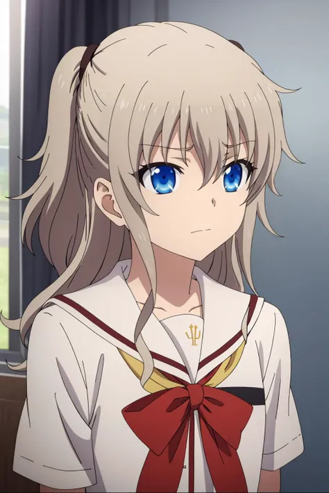 1girl, solo, best quality, masterpiece,   <lora:nao:0.8> nao tomori, school uniform, serafuku, sailor collar, hair between eyes, anime style, anime color, 2D