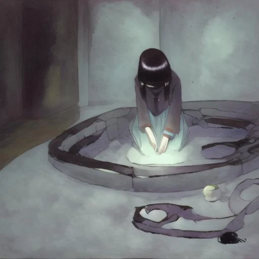 ((masterpiece)),(best quality) ,1girl, kazuma_kaneko, <lora:Sadakobest:1>, (Sadako_Yamamura), portrait, upper body,