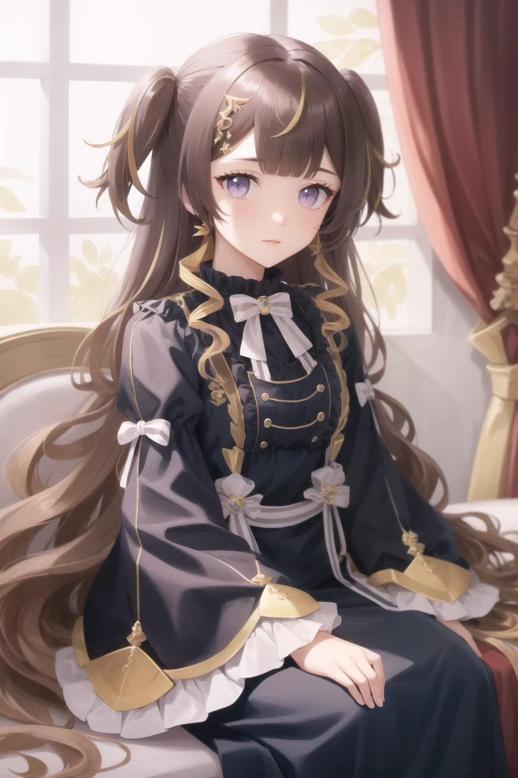 best quality, intricate details,
<lora:anyaMelfissaHololive_v1:0.8> anya melfissa, very long hair, hair ornament, black dress,