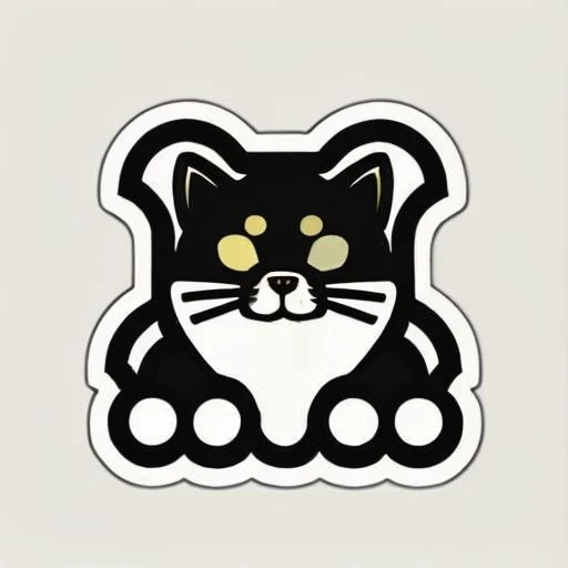simple cat logo, <lora:000000000000000:0.4> logogotypes, simple background, English text, logo, silhouette