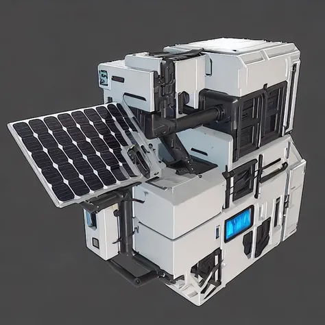hardsurface render, ((sci-fi solar panel)), sci-fi prop render, 4k resolution, game concept art