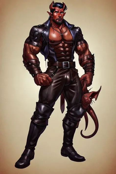 Tiefling Bara leather daddy
