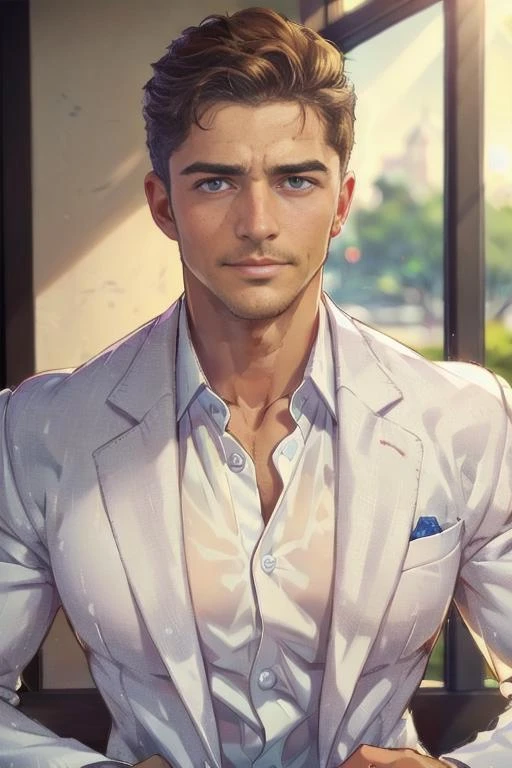 Disney, animation, expressive eyes, perfect face,
1man, handsome man, looks like Nick Topel, nicktopelkm, formal clothes, determined expression, smirk, POV, from above,
close up shot, detailed background, cozy bedroom, depth of field, daytime, sunshine,
<lora:NickTopelKM:0.8>, <lora:hand_on_anothers_head_v0.1:1>