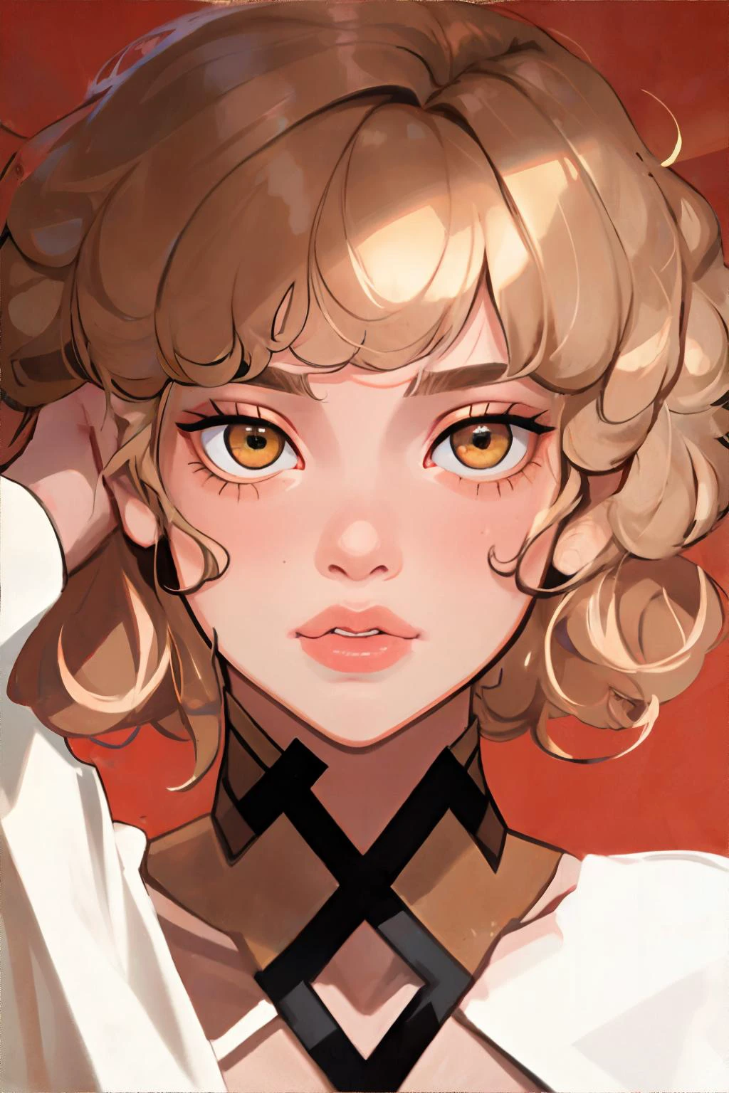 <lora:flatartstyle:1.00>, 1girl, dirty blonde curly haircut, light brown eyes || <lora:flatartstyle:0.2>