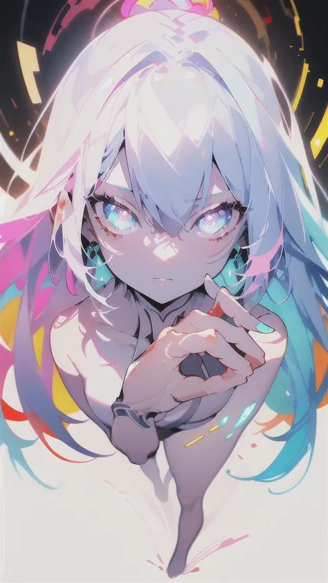 <lora:Cyberpop:1>Cyberpop, 8k ultra hd, 2girls, multiple girls, perfect face, godly drawn hands, godly drawn fingers, full body image, masterpiece, best quality, high quality, looking at viewer, flawless hands, elegant fingers, precise hand details, digital art, perfect symmetry, 5 fingers, thumb, narrow waist, wide hips, ethereal fingers, skillfully depicted hands, (masterpiece, best quality, glowing light, glistening, shiny skin, ultra detailed, detailed background, complex background), (perfect face, detailed face, detailed eyes,perfect hands,perfect fingers), 1girl, solo, close up, slim, body, smug, 8k wallpaper, Beautiful Finger, Beautiful body, Beautiful character design, perfect face, perfect balance, official art, extremely detailed CG unity 8k wallpaper, perfect lighting, Colorful, Bright_Front_face_Lighting, (masterpiece:1.0),(best_quality:1.0), ultra high res,4K,ultra-detailed, photography, HDR, highres, absurdres:1.2, Kodak portra 400, blurry background, bokeh, lens flare, professional photograph, (vibrant_color:1.2),(beautiful_face:1.2), 2d, anime,