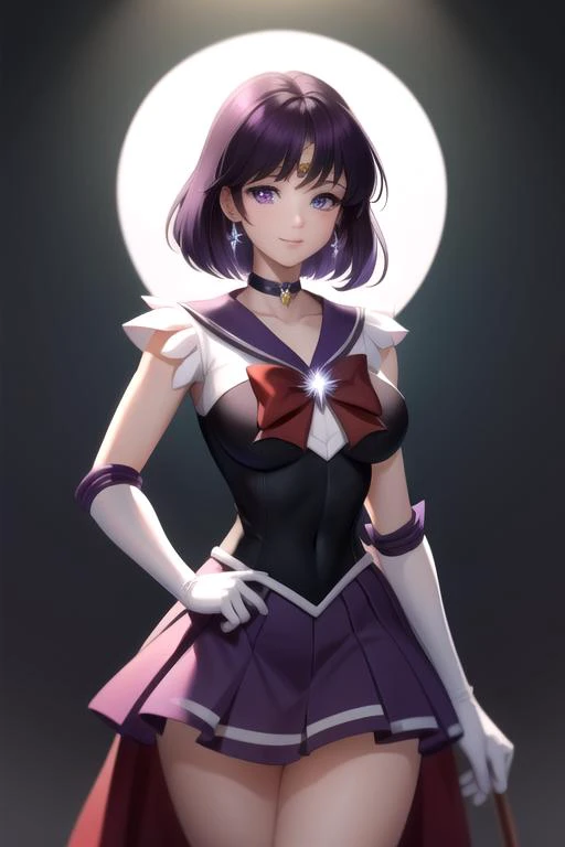 masterpiece, best quality,  sky, clouds, cityscape, smile, looking at viewer, 
,, <lora:sailorsaturn-lora-nochekaiser:1> sailor saturn, (purple eyes:1.1), short hair, purple hair, circlet,  brooch, choker, earrings, gloves, jewelry, magical girl, miniskirt, purple sailor collar, sailor collar, sailor senshi uniform, skirt, star choker, white gloves,, (masterpiece:1.2), best quality, high resolution, unity 8k wallpaper, (illustration:0.8), (beautiful detailed eyes:1.6), extremely detailed face, perfect lighting, extremely detailed CG, (perfect hands, perfect anatomy),