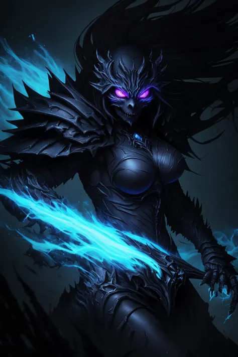 4K, Masterpiece, highres, absurdres, edgDeathKnight,a woman in dark armor ,wearing edgDeathKnight armor, <lora:edg_DeathKnight:0.75>