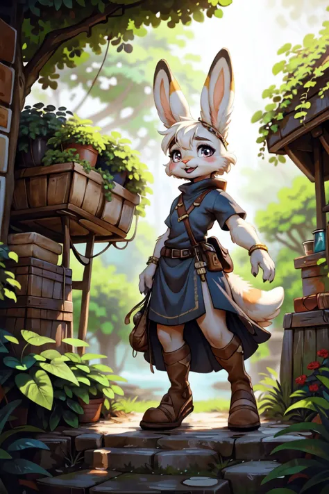 ASCII<lora:add_detail:0.8>, <lora:Furtastic_Detailer:0.6>,
 (fashion|wildlife) photography, masterpiece,
side view, low angle,
chibi, female anthro rabbit, (Turquoise fur), fluffy cheeks, detailed and extremely fluffy body fur, young, (chubby:0.3),
detailed mouth, (thick thighs:0.3), glossy fur with darker face and tail, detailed rendered eyes, cute-fine-face, small breasts,
happy,
exotic outfit, (Rogue, Dark stealthy attire with concealed weapons|Hipster Girl, Indie and eclectic, vintage thrifted clothes, indie band t-shirt, quirky accessories), (midriff:0.5),
Long Bob hairstyle, pigtails,
sexy pose, Elongated Neck Extension, Stretching the neck for a regal and elongated appearance, dynamic pose,
uploaded on e621, by Tom Roberts, by Demicoeur, (by castitas:0.5), by Beatrice Ethel Lithiby, (by dagasi:0.5), by Furikake,
freya crescent (final fantasy), freya, <lora:lora:0.3>, [Cleo DeNile, <lora:CleoDeNile1.0:0.4>],
<lora:Judy_V2.4:0.2>,
<lora:FurryCoreV2New-07:0.3>, furrycore,
<lora:Scorbunny-08:0.2>, scorbunny,
<lora:Nanachi_02:0.2>, nanachi,
Lush Forest, Towering trees with vibrant foliage, illuminated by streaks of sunlight, concealing hidden pathways,
<lora:abyssV1.3:0.4>, abyss style, nature,
Sturdy wooden beachfront platforms with stairs leading down to the water,
3 point lighting, flash with softbox, detailed, realistic, 8k uhd, high quality, high quality photography,  4k, Canon EOS R3, hdr, smooth, sharp focus, high resolution, award winning photo, 80mm, f2.8, bokeh,
cinematic composition, cinematic lighting, highly detailed, masterpiece, best quality, realistic,